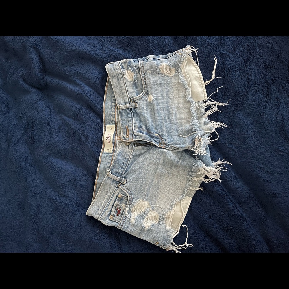 Hollister distressed cut off shorts